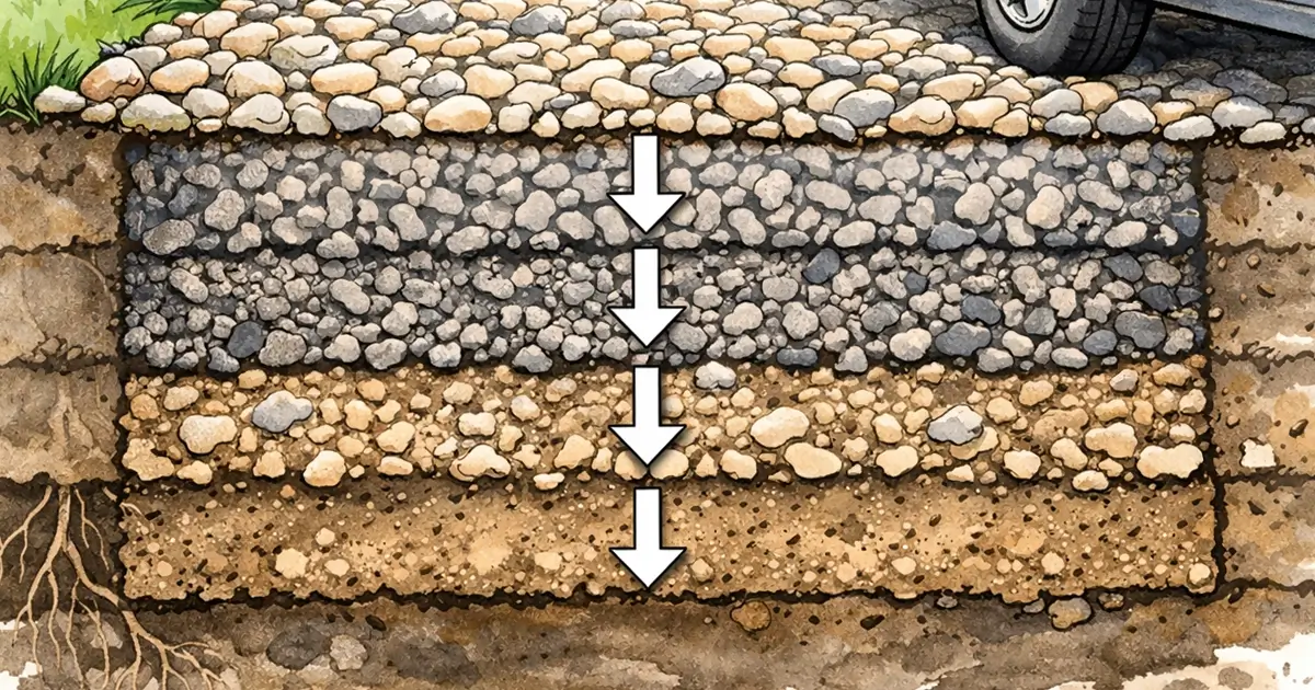 Gruslag til indkørrsel